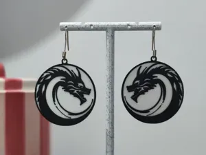 Aretes Dragón Oriental