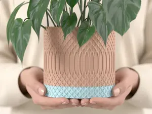 Plant Pot For Houseplants With Hidden Drip Tray