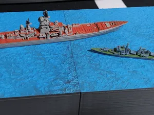 基础海面 舰船模型展示地台(带收纳功能)