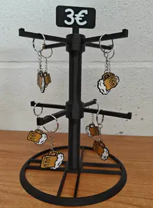Revolving keyring holder display with Price Tag