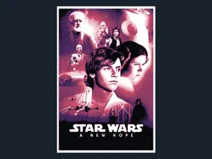 Star Wars A New Hope (Movie Poster - HueForge)