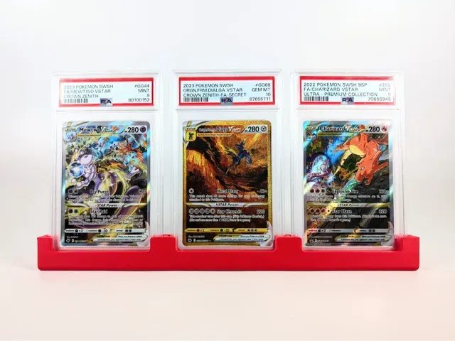 3 Card Graded Card Display Stand