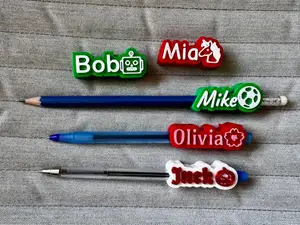 Customizable Name&Emoji Topper (Pencil/Pen/Straw)