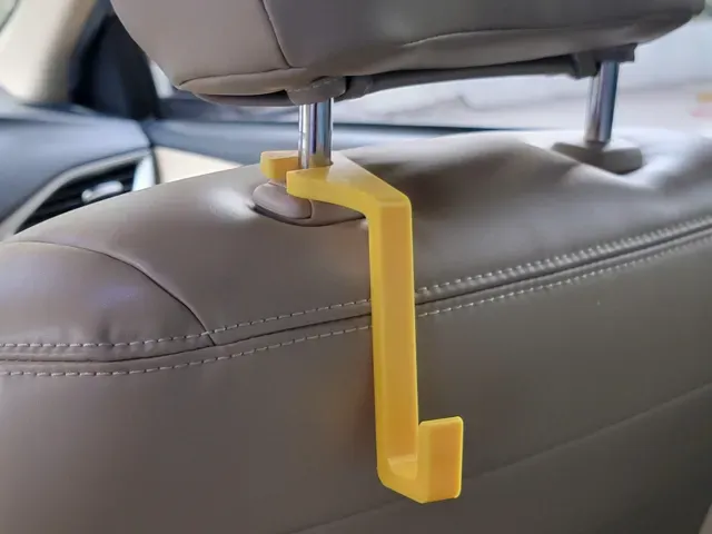 3D Printed Headrest Hooks – Car Seat Organizer Set