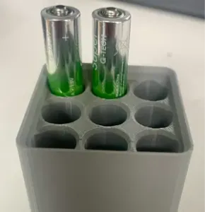 Gridfinity with pin AAA battery storage