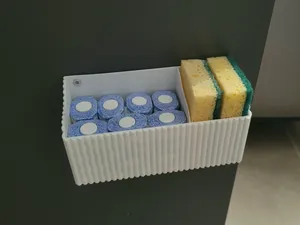 Dishwasher Tablet and Sponge Holder for Cabinet