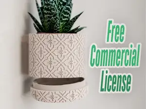 Wall Mounted Plant Pot with Removable Drip Tray