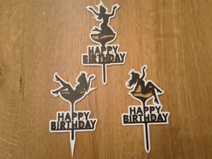 Girls Birthday Cake Topper Set – Fun & Stylish
