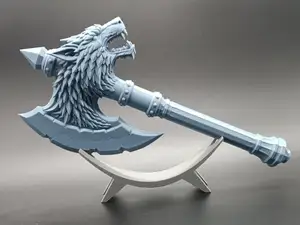 Wolf's Fang Fantasy Battle Wolf Axe for Cosplay