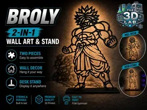 Broly - 2-in-1 Wall Art & Display Stand