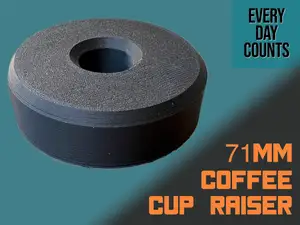 Coffee cup risers for car cup holders - 71mm