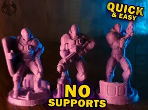 Sci-Fi Police Squad - Supportless 32mm miniatures