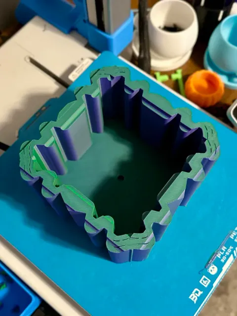 Geometric Planter with Drain Hole & Drip Tray — Image 6 of 8