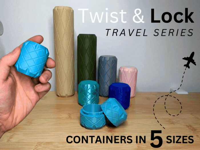 Modular Twist & Lock Travel Containers