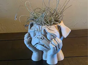 Pug Life Dog Air Plant Planter Holder Family Pet