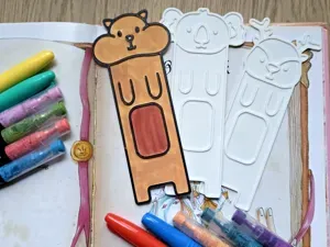 Squirrel Hamster Koala Reindeer Bookmark Coloring