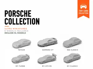 Tiny Porsche Collection - 6 Cars - Mini Car Series