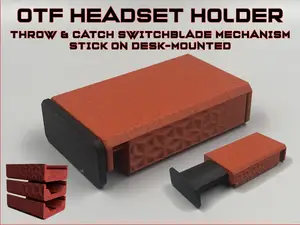 OTF Headset Holder / Headphone Holder - Under Desk