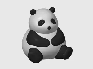 Panda Miniature by SciCloud