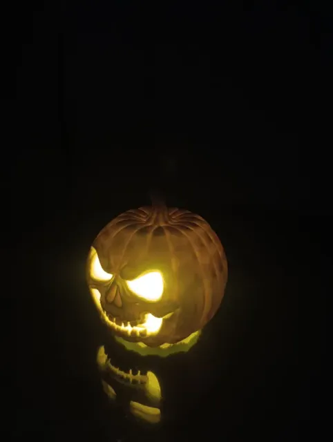 Halloween Skull Pumpkin Tea Light Holder — Фото 3 из 13