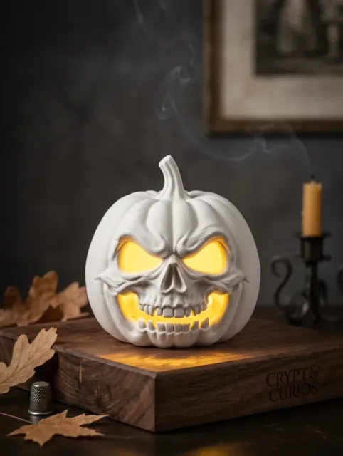 Halloween Skull Pumpkin Tea Light Holder — Фото 9 из 13
