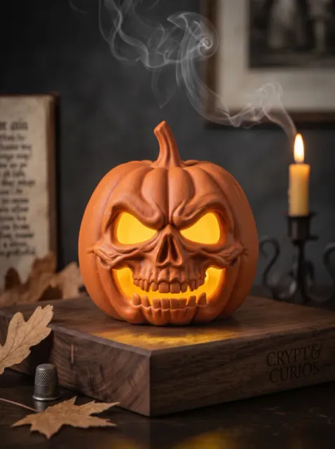 Halloween Skull Pumpkin Tea Light Holder — Фото 12 из 13