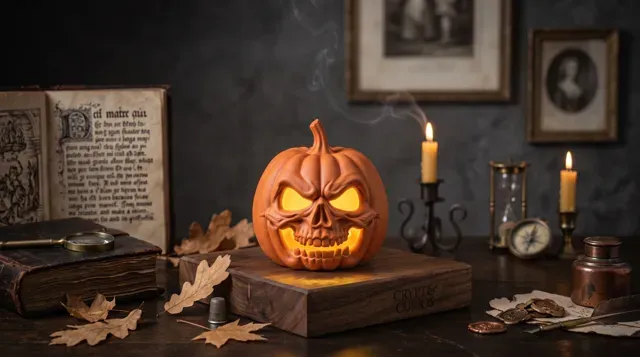 Halloween Skull Pumpkin Tea Light Holder — Фото 11 из 13