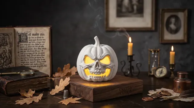 Halloween Skull Pumpkin Tea Light Holder — Фото 10 из 13