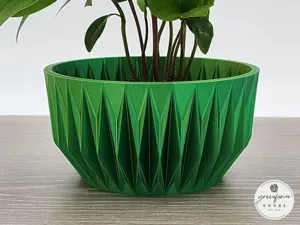Origami Geometric Planter - Folded Pot with Tray