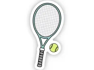 [keychain] Tennis racket with ball