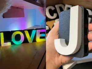 3D Buchstabe „J“ – modular, LED-fähig & A–Z Serie