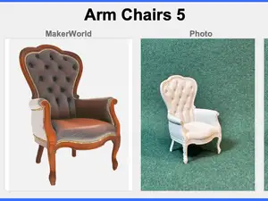 RPG • Dollhouse • Mini: Victorian Era Arm Chairs 5