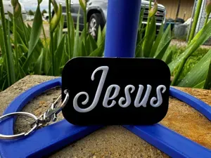 John3:16 double sided Keychain