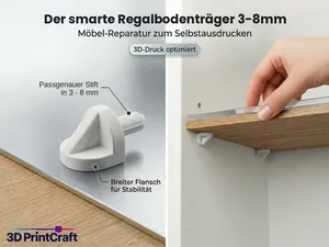 Universal Regalbodenträger 3-8mm / Shelf Pin