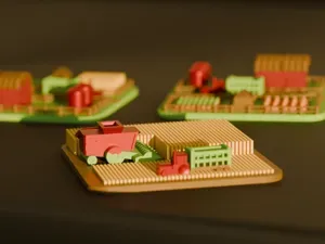 Mini Wheat Farm Diorama - Modular Tile