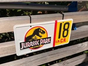 Jurassic Park Sign Holder for 28×45 mm Fence Slats