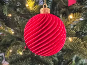 Spiral Christmas Tree Ball Ornament