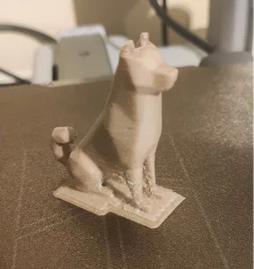 Low Poly Akita Dog