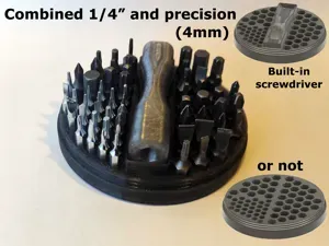 Hex Bits Box - Combined 1/4" and Precision 4mm