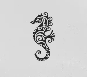 Tribal Sea horse 2D Art Wall Decoration