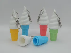 Ice Cream Chapstick Holder Keychain