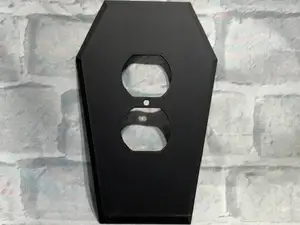 Gothic Coffin Outlet Cover Wall Plate, duplex