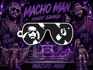 Macho Man Keychain