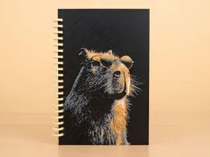 Capybara in sunglasses notebook cover