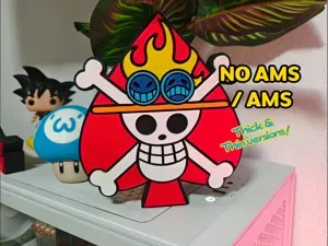 One Piece Portgas D. Ace Jolly Roger (NO AMS/AMS)