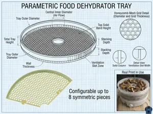 Parametric Food Dehydrator Tray