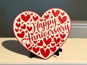 LARGE HAPPY ANNIVERSARY HEART SIGN