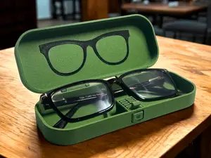 Compact Glasses Case with Spring Button - PIP