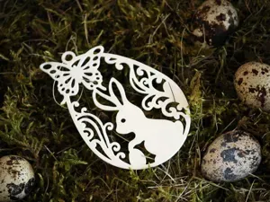 Elegant Easter Bunny Ornament