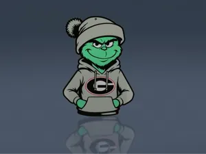Grinch Ornament - GA Bulldogs